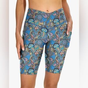 009 NWT Cagola 9” High Waisted Tummy Control Board Shorts - Size: Large